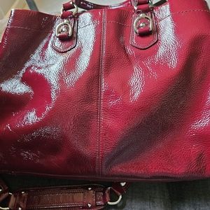 Coach Red patent leather satchel